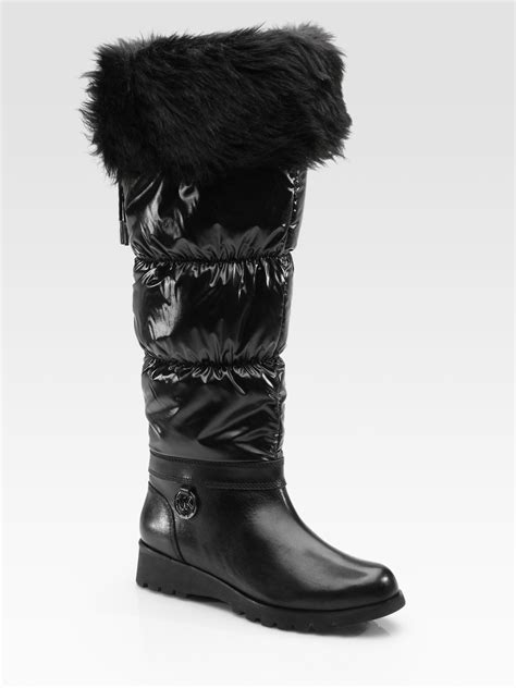 michael kors black winter boots|Michael Kors low heel boots.